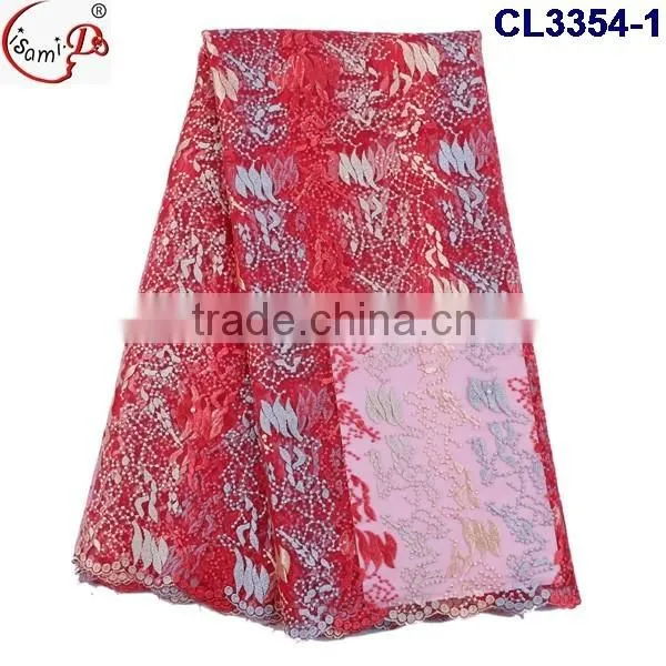 CL3354 Top quality french lace fabric 2016 embroidery tulle lace fabric,african french net lace