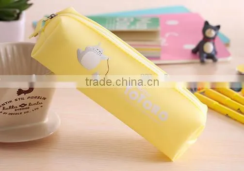 Promotion jelly candy silicone pencil case for girls