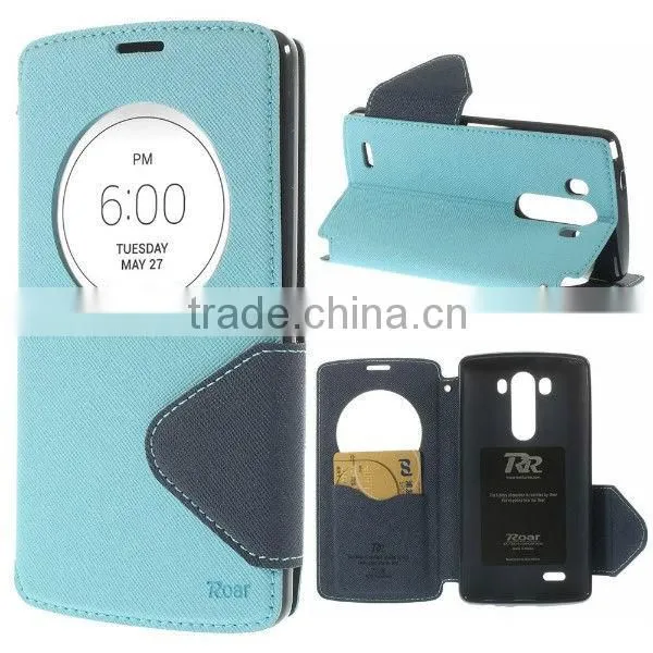 for lg g3 cover leather back cover , roar korea case wallet for lg g3 g4 g5 fancy diary phone case