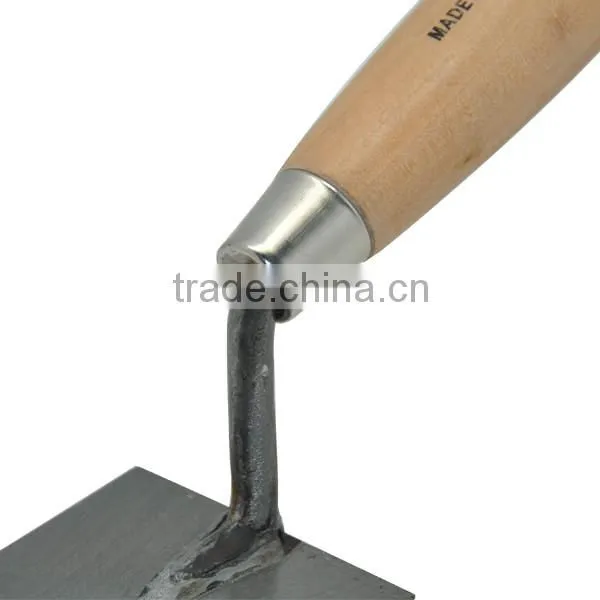 6'' Bricklaying Trowel with wooden handle, carbon steel blade Bricklayer Trowel