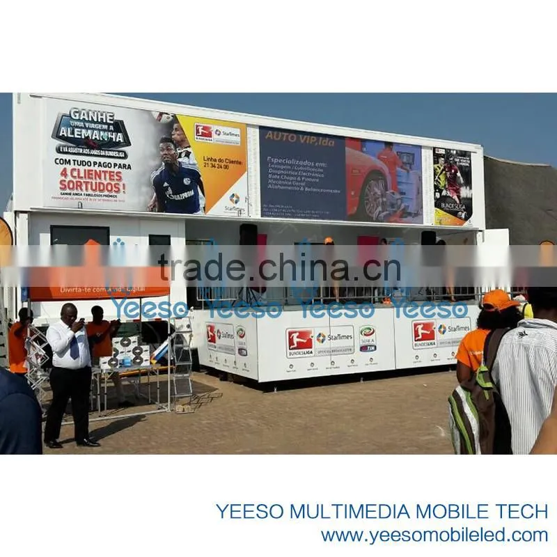 Mobile LED Stage Container, LED container for advertising, jumbo container for roadshow, LED container for promotion