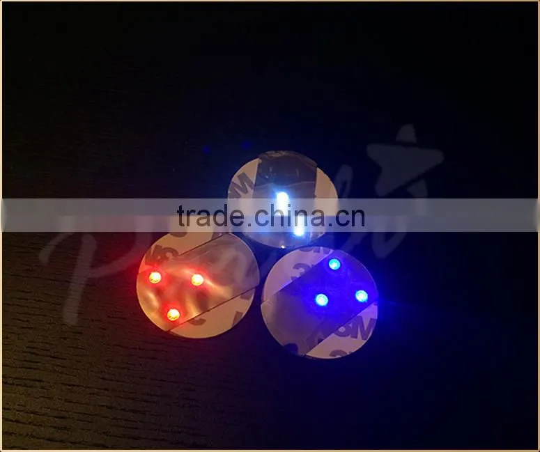 3 leds flashing led bottle sticker glorifier