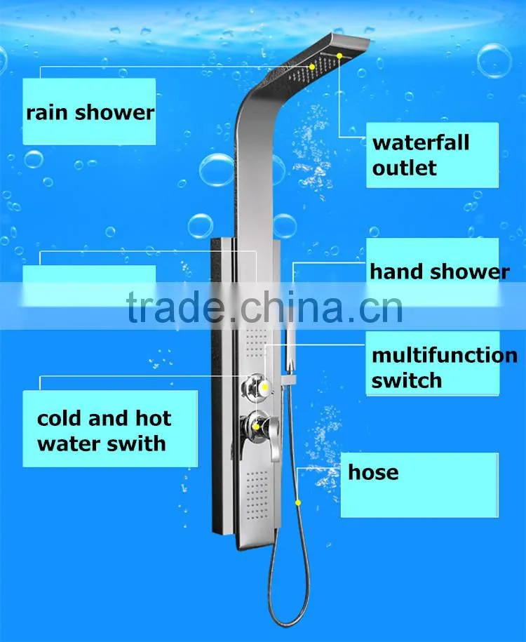 bathroom designs mirror finished column set shower panel Y-012