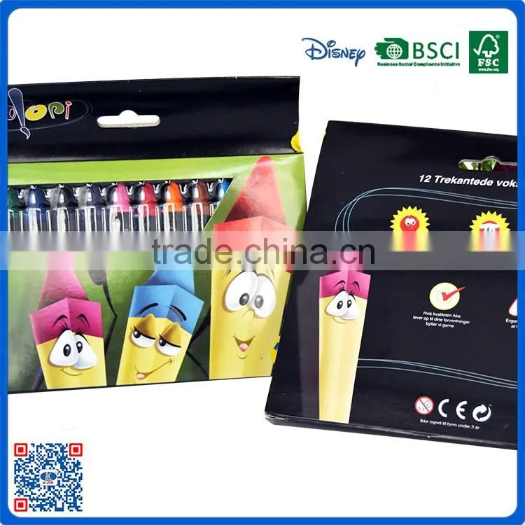 2016 customer multi colors crayons with paper wrap