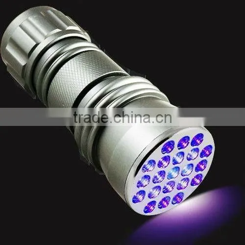 Pocket size 21LED 365nm uv flashlight