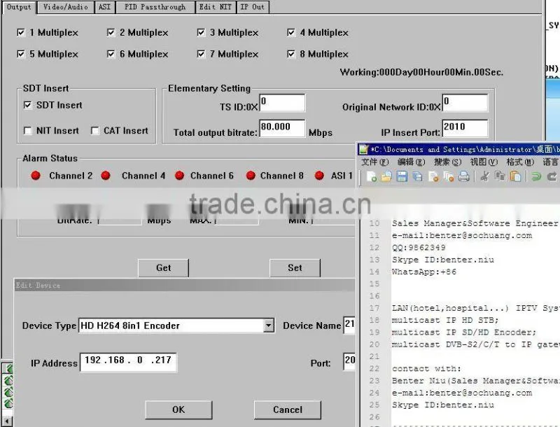 Digital Headend 8hdmi streaming encoder (HDCP/volume edit,8*HDMI+ASI in,ASI+IP(1*MPTS/8*SPTS) out)