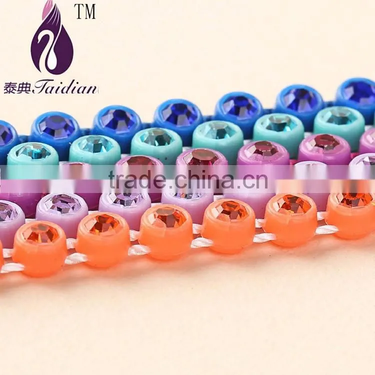 3mm rhinestone trim Plastic For Wedding Dress