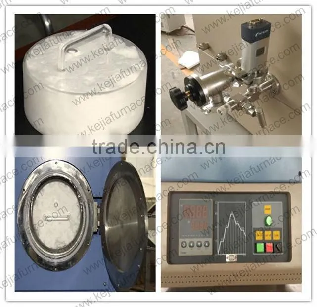 CE Certified 1100C Programmable 7.6 Liter Vacuum Chamber Furnace With digital vacuum gauge