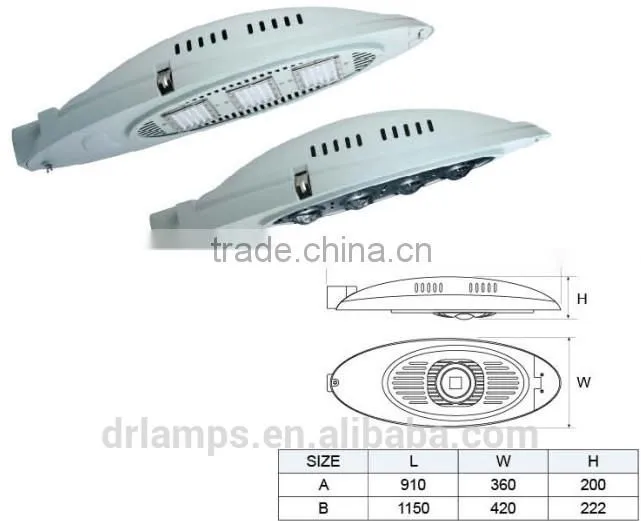 Korea hot product LED street lights 30W-180W IP65 long time warranty
