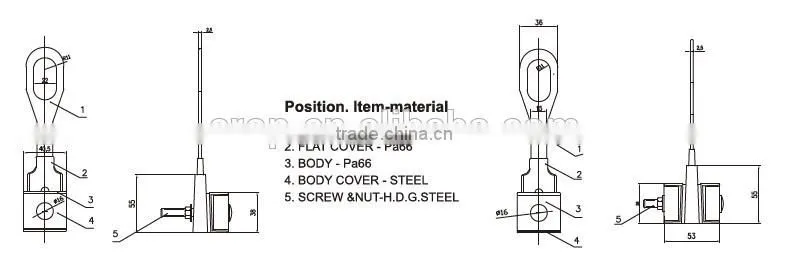Low-voltage anchoring clamp 2(4)AN 10.35