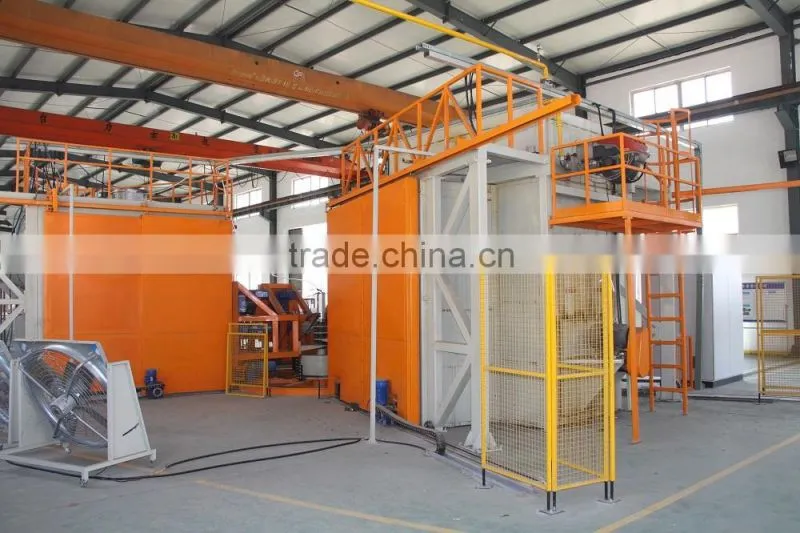 Three arms five stations rotomolding machine