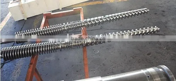 conical screws extruder twin barrel and screw for plastic machine