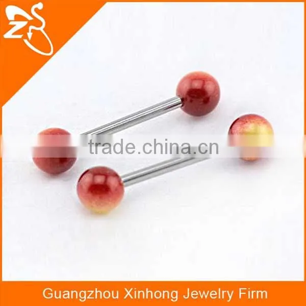 Multicolor Straight Industrial Barbell For Ear Piercing