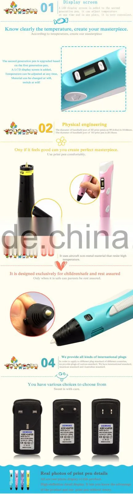 Factory price 3d pen and 3d printer pen for big sale