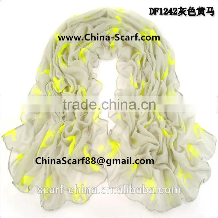 Dark Horse Print Scarf Shawl Wholesale Women