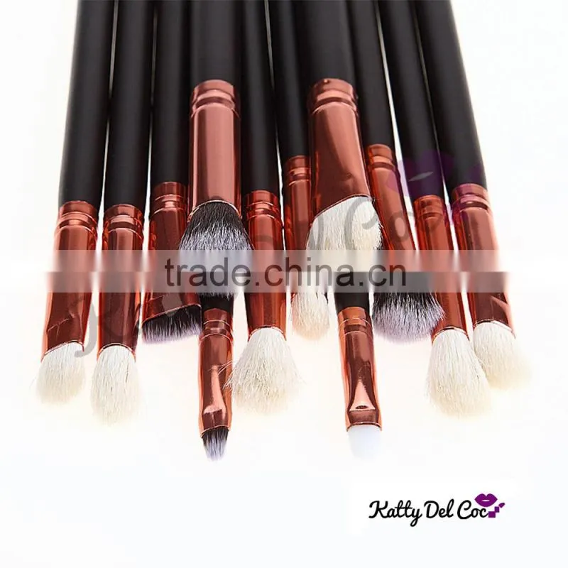 High quality professional cosmetics makeup brush set,rose gold handle with PU bag
