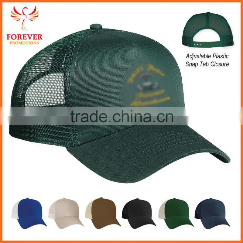 Embroidery 5 Panel Mesh Back Unique Design Custom Logo Cotton Baseball Cap Hat Visor