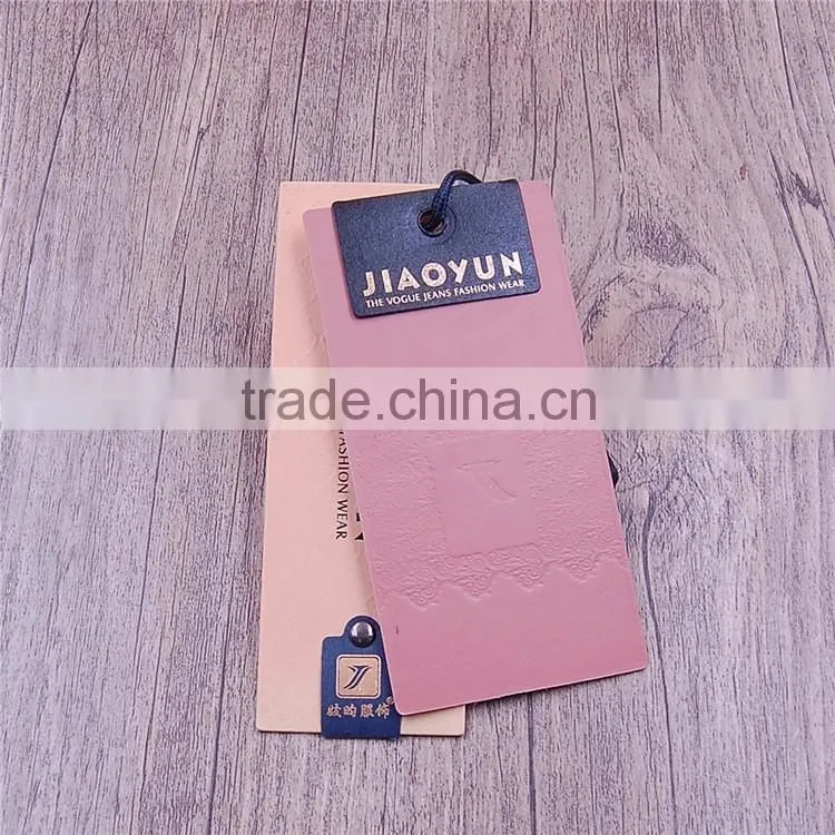 Custom design famous brands ladies jeans scarves paper hang tag
