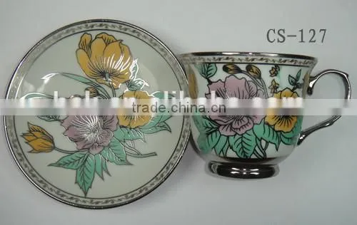 Personalized wholesale porcelain tea cup & saucer