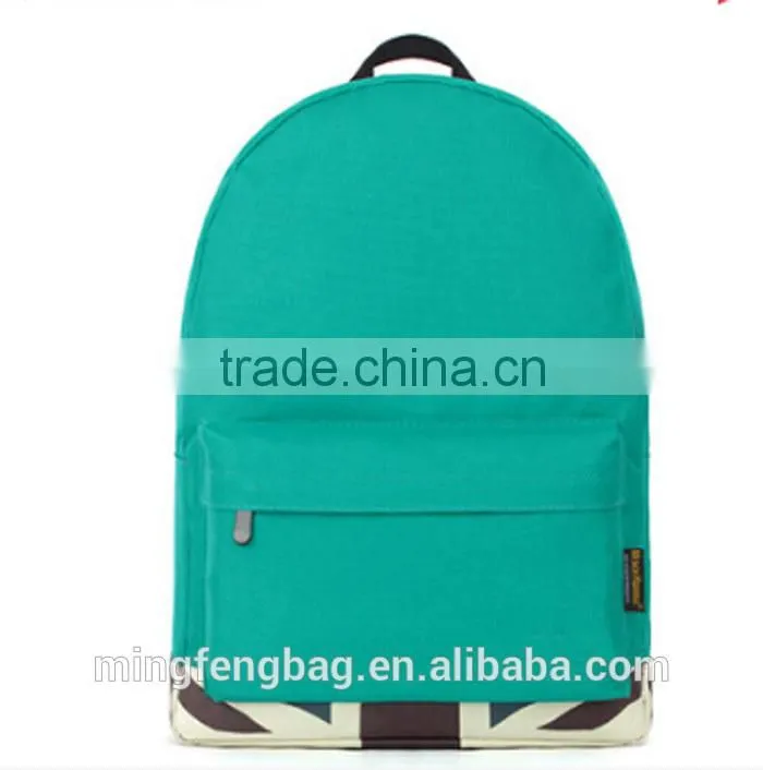 Custom High Quality Nylon Print Fabric High School Student Backpack Bag For Girl