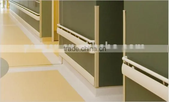 Wall protection system handrails