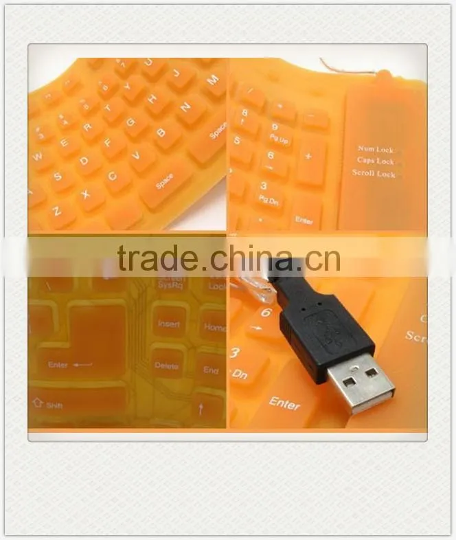 Hot selling Computer keyboard USB silicone keyboard