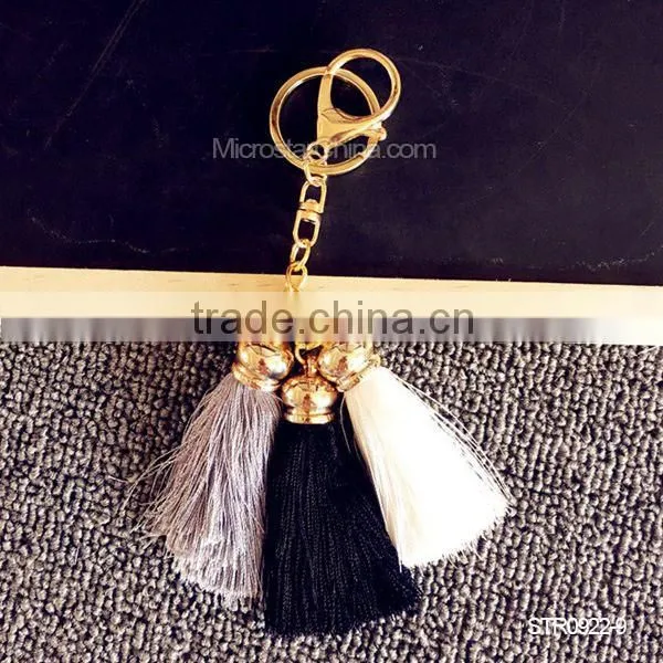 10 Colors In Stock Wholesale Silk Tassel Key Chain