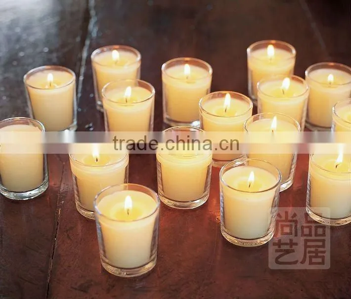 clear glass candle holder