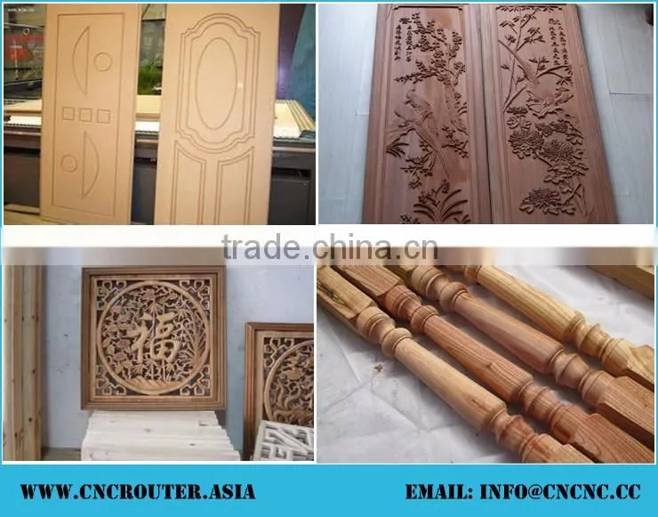 Custom Design 4 Heads 4 Rotary Axis Wood CNC Router Machine Mainly For Round Materials ZKM-1325 With Air Cylinder For Z-Axis