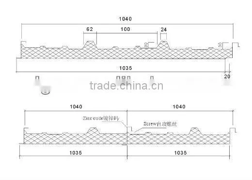 Flat surface Polystyrene Sandwich panel