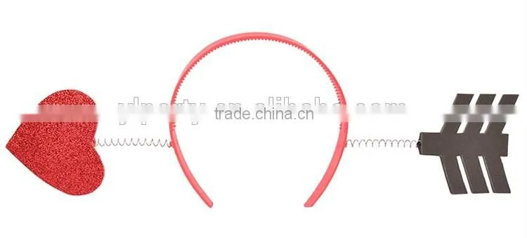 Queen of Heart's Red Glitter Headband For Valentine Day Gifts Wholesale