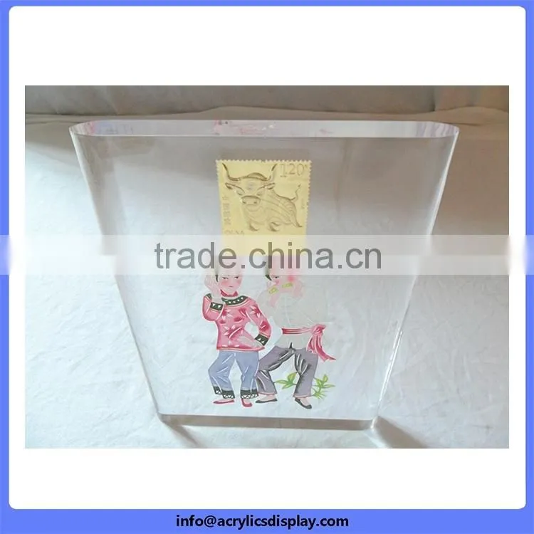 Bottom price hotsale acrylic clear paper weight