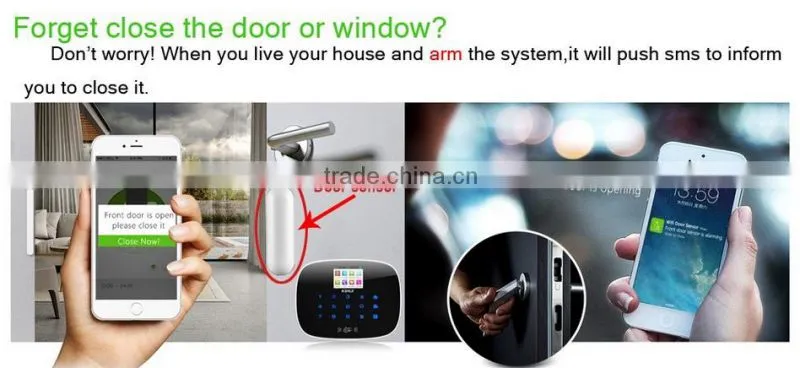 Wireless Touch RFID Color display wireless gsm alarm system with Android and IOS App