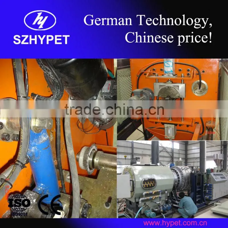 with HYGF250 conical twin extruder production line110-250mm PVC water supply pipe production line