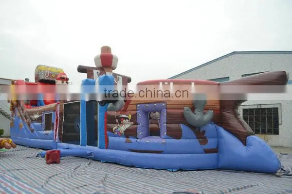 Hot sale inflatable giant pirate ship slide for kid chlidren adult inflatable Corsair