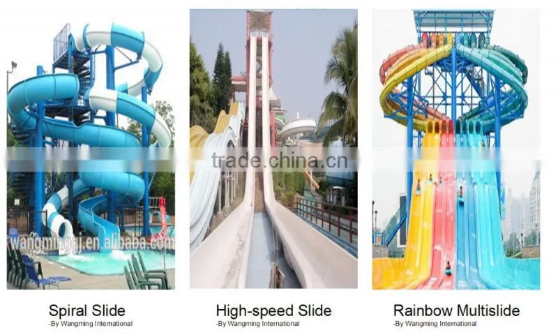 2015- 2016 Water Play Equipment Fiberglass Water Slide Tubes Fiberglass Pool Double Slides