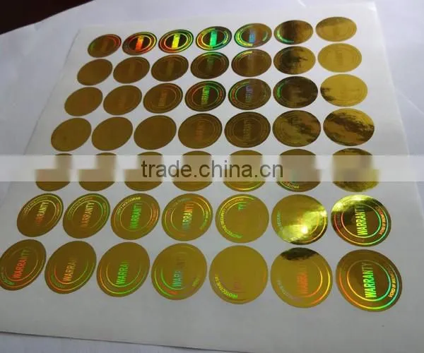 Self adhesive sticker label gold foil embossing labels accept custom order