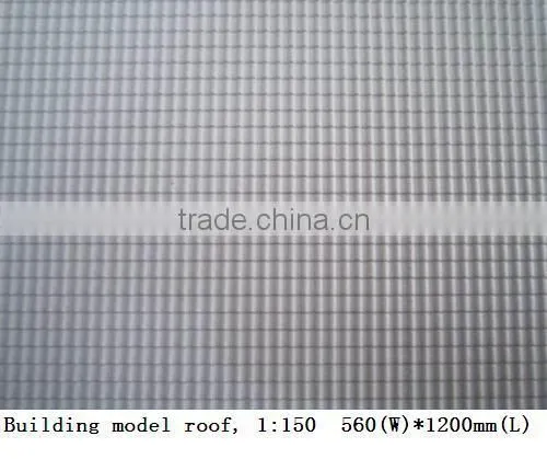 Miniature building model roof with variety of the scale size