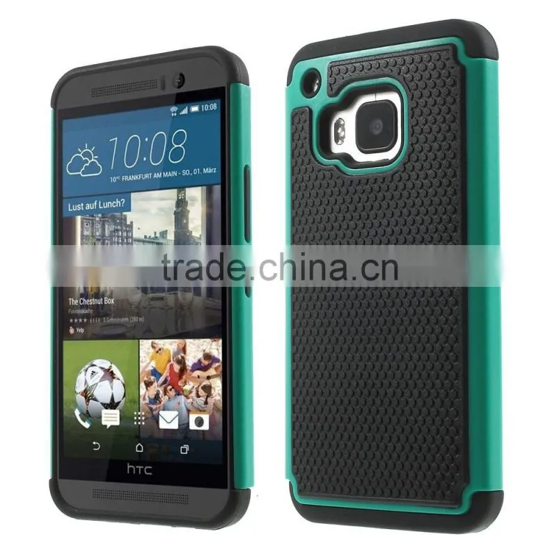 Football Grain PC + TPU Hybrid Case for HTC One M9, CELLPHONE CASE FOR HTC M9