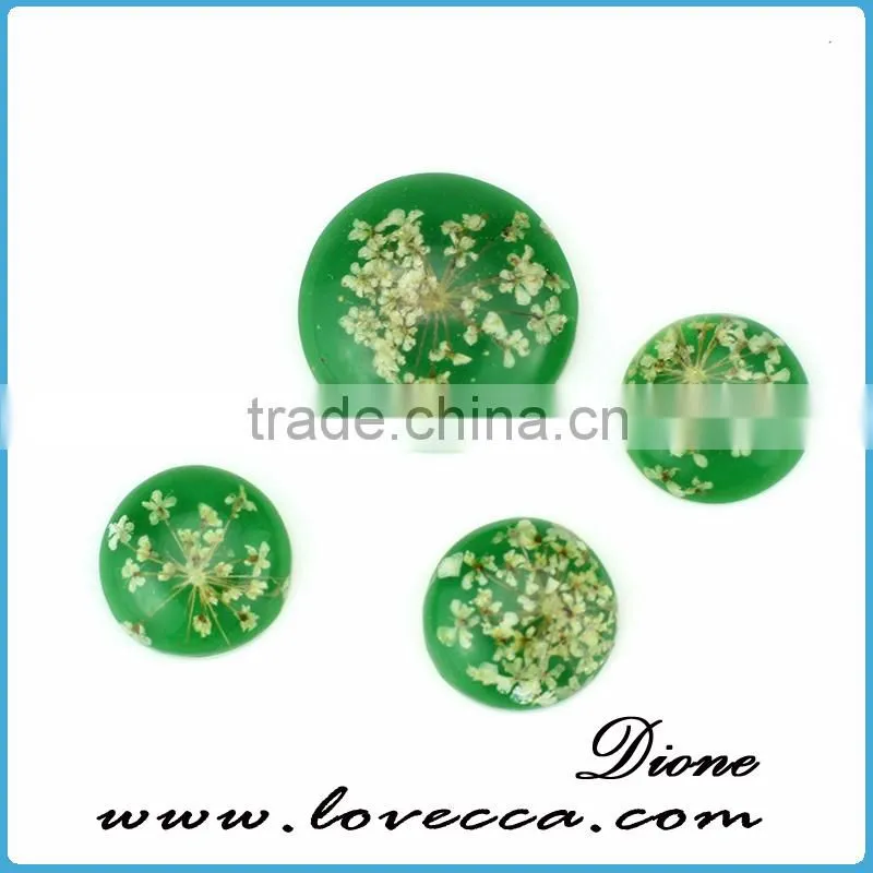 Resin cabochons jewelry dried flowers preserved flowers, pressed leaf resin cabochons, preserved flowers resin cabochon