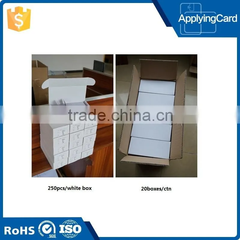 Factory price 125Khz proximity pvc blank chip card with TK4100/ EM4200/ EM4305