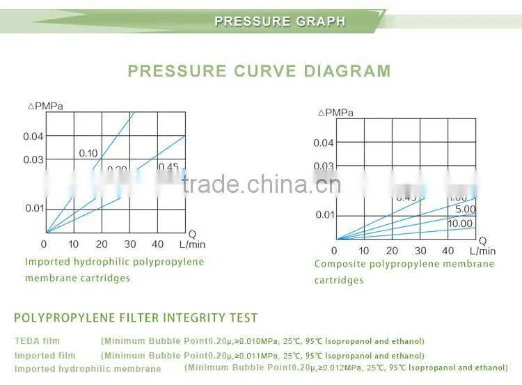Hydrophobic 10 inch 0.2 micron cartridge filter