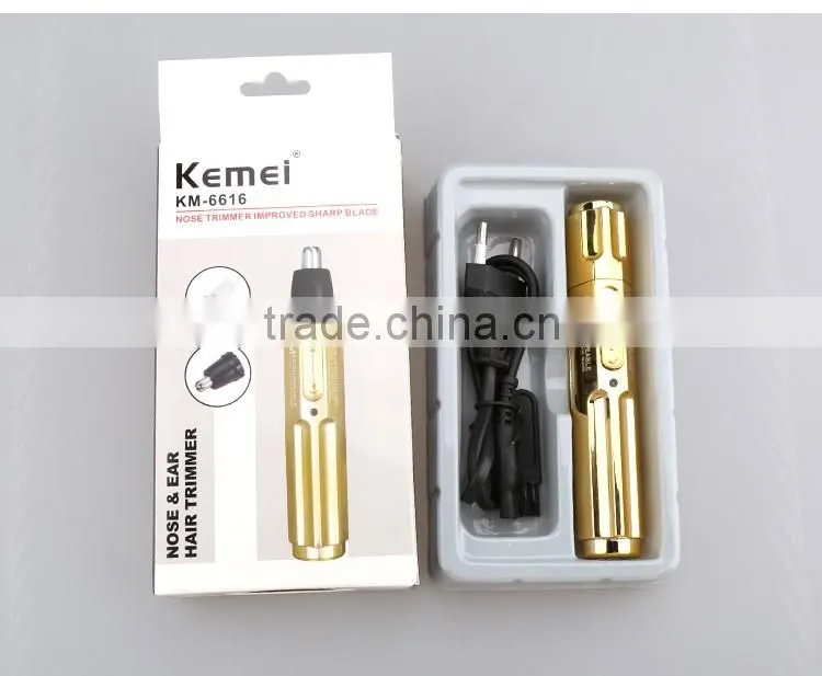 Kemei6616 Modern Design Professional Nose & Ear Trimmer Electric Rechargeable Nose Trimmer for Men and Women