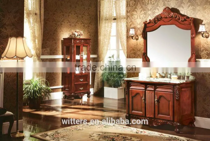 North American bathroom vanity hot sell modern marble top wooden bathroom vanity WTS231