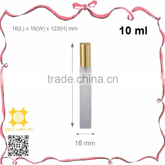 Elegant 10ml light purple slim pump sprayer glass bottle