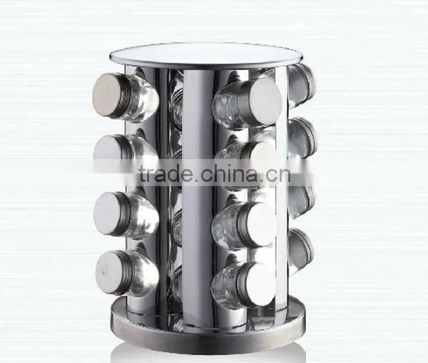 the spinng spices rack with 20 glass pot