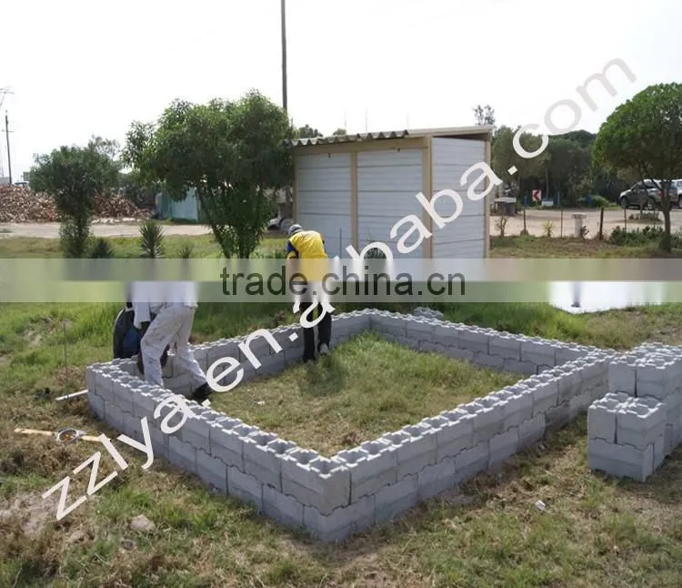 2016 new manual plastic concrete interlocking brick moulds for border wall building