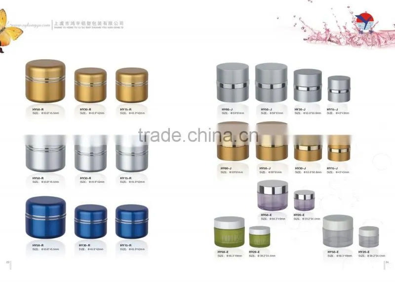 Aluminium and Plastic Container for Cosmetic Face Cream