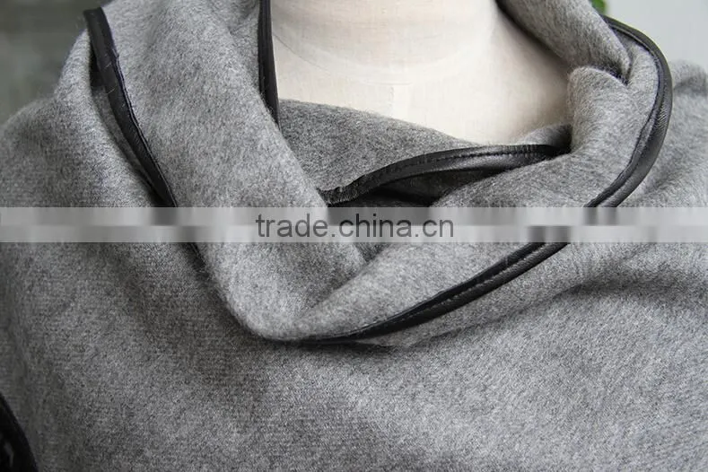 Fringe Hem Custom Winter Pashmina 100% Cashmere Triangle Scarf