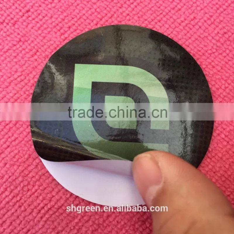 Oval shape transparent PVC sticker for bowl